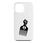 Afro Pick Raised Fist Peace Sign Black Pride Symbol Case for iPhone 13 Pro Max