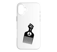 Afro Pick Raised Fist Peace Sign Black Pride Symbol Case for iPhone 16 Plus