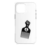 Afro Pick Raised Fist Peace Sign Black Pride Symbol Case for iPhone 16 Pro Max