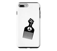 Afro Pick Raised Fist Peace Sign Black Pride Symbol Case for iPhone 7 Plus/8 Plus