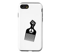 Afro Pick Raised Fist Peace Sign Black Pride Symbol Case for iPhone SE (2020) / 7/8