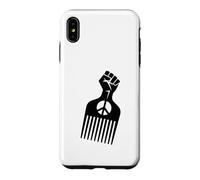 Afro Pick Raised Fist Peace Sign Black Pride Symbol Case for iPhone XS Max