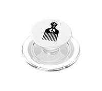 Afro Pick Raised Fist Peace Sign Black Pride Symbol PopSockets PopGrip for MagSafe