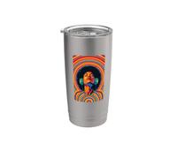 Afro Psychedelic Black Woman Graphic Tee Stainless Steel Insulated Tumbler