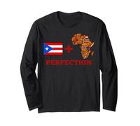 Afro Puerto Rican Heritage Perfection Roots Long Sleeve T-Shirt