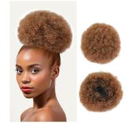 Afro Puff Drawstring Ponytail with Two Clips for Black Women Synthetic Curly Ponytail Bun Extension Hairpieces Updo Hair Extensions (X-Large,T1B/30#)