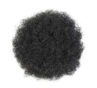 Afro Puff Hair Bun Voluminous Curly Hairpiece - Built-in Comb & Drawstring for Secure Fit, Multiple Colors for Themed Parties and Cultural Styles(Jet Black1B#)