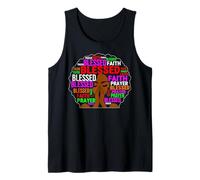 Afro Queen Blessed Faith Prayer Tank Top
