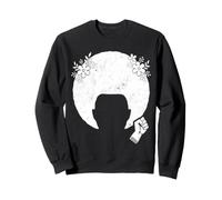 Afro Queen Flower Crown Black Woman Pride Sweatshirt