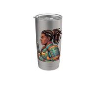 Afro Samurai Warrior Katana Japanese Anime Black Pride Stainless Steel Insulated Tumbler