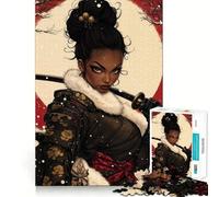 Afro Samurai Woman Poster Puzzles for Adults 1000 Puzzles Clear Logic Tight Joint Fun Activity Christmas Idea (38x26cm)