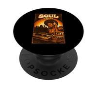 Afro Soul Music Black Queen DJ Groovy 70s Funk Disco PopSockets Adhesive PopGrip