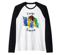 Afro St Vincent Virgo Queen African St Vincent Flag August Raglan Baseball Tee