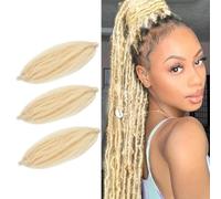Afro Twist Braiding Hair 16 Inch 3 Packs Pre Separated Springy Afro Twist Hair Marley Hair for Faux Locs Crochet Hair Pre Fluffed Spring Twist Hair Extensions (613#, 24inch)