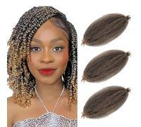 Afro Twist Braiding Marley Hair 16-inch 3 Packs Pre Separated Springy Pre Fluffed Twist Hair Extensions for Crochet and Faux Locs (T27, 24inch)
