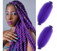 Afro Twist Hair 30 Inch 2 Packs Pre Lumped Elastic Afro Twist Hair Pre Twist Hair Soft Locs (30 Inches)
