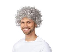 Afro Wig Colour 1970s Disco Afro Wig Fancy Dress Accessory Clown (Grey)