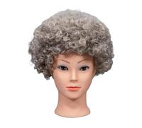 Afro Wigs Curly Bouncy Hair For Fancy Dress Party Costume Disco Accessory Unisex 60s 70S 80s Theme,Grey