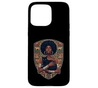 Afro Woman Black Cat African Art Melanin Queen Design Case for iPhone 15 Pro Max