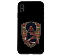 Afro Woman Black Cat African Art Melanin Queen Design Case for iPhone XS Max