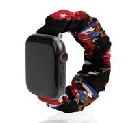 Afro Women Black Cubana Cuban Replacement Watchband Cute Printed Watch Strap Elastic Solo Loop Bands Compatible for Apple Watch 38mm/40mm