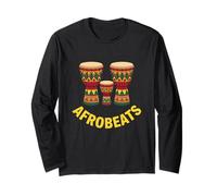 Afrobeats Music African Vibes Drums Artwork Long Sleeve T-Shirt
