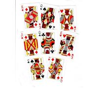 Afrocentric Playing Cards Blacks Factor, Poker-Sized, 12 Distinct African Royalty Face Cards, Black Mudcloth Back Design, Red and Black Jokers