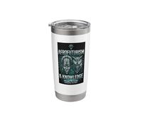 Afrofuturism Knowledge African Mask Owl Circuitry Design Stainless Steel Insulated Tumbler