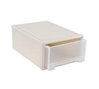 Afromy 18 Quart Stackable Plastic Drawer Unit, Desktop Office Stacking Organizer Storage Box with 1 Drawer