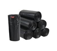 Afromy 30 L Tall Kitchen Drawstring Trash Bag, Black Plastic Trash Can Liners, 6 Rolls, 210 Counts