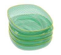 Afromy 4 Pack Plastic Decorative Pedestal Bowl, Unbreakable Bowls for Fruit, Salad, Popcorn, Chips, Dips, Condiments, Party Snack and More