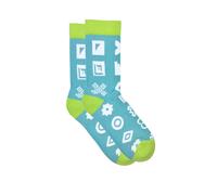 AFROPOP SOCKS Mini Icon Sports Socks in Aqua | Size: S/M AFROPOP SOCKS Aqua S/M