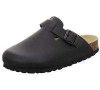 AFS 2900 Comfortable Women's Slippers Closed Clogs for Women Made of Leather, Made in Germany, black, 12 UK