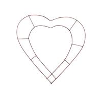 AFS Pack of 20 Flat Wire Wreath Heart Frames x 12" - Florist Wreath Making - Christmas & Memorial