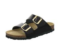 AFS-Schuhe 2100, fashionable women's mules, high-quality, genuine leather, made in Germany, Black (black patent leather), 6 UK