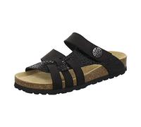 AFS-Schuhe 2120 Women's Leather Mules with Fastening, Comfortable Slippers for Women with Footbed, Made in Germany