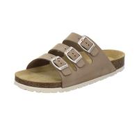 AFS-Schuhe 2133 Sporty Women's Leather Mules, Practical Work Shoes, Comfortable Slippers, Made in Germany, sand, 4 UK