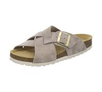AFS-Schuhe 2141, Fashionable Women's Mules, Genuine Leather, Summer Sandals with Large Buckle, Handmade in Germany, Quartz, 4 UK