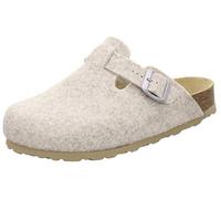 AFS-Schuhe 26900 Women's Slippers Closed Felt Comfortable Warm Winter Clogs Made in Germany, beige, 7 UK