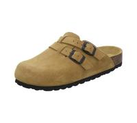 AFS-Schuhe 2902, Women's Leather Clogs with Footbed for Comfortable Slippers, Made in Germany, Cognac, 8 UK