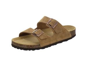 AFS-Schuhe 3100, Comfortable Mules for Men, Leather Slippers, Work Shoes, Made in Germany, Cognac, Size: 7.5