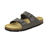 AFS-Schuhe 3100, Comfortable Mules for Men, Leather Slippers, Work Shoes, Made in Germany, Stone, Size: 12