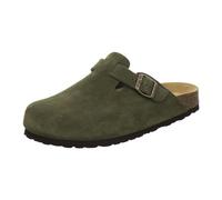 AFS-Schuhe 3900 Men's Clogs, Comfortable Slippers for Men, Leather Slippers, Made in Germany, moss, 9 UK