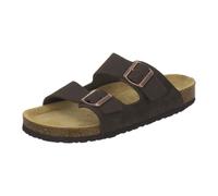 AFS-Schuhe Comfortable Men's Leather Mules, Sandals and Slippers - Size 36-50 - Made in Germany, espresso, 7 UK