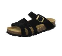 AFS-Schuhe Women's Mules Made of Genuine Leather, High-Quality Slippers for Women, Made in Germany, Black (black velour), 9 UK