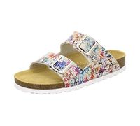 AFS Shoes 2100 Comfortable Women's Leather Mules, Fashionable Sandals, Practical Work Slippers, Handmade in Germany, Paint, Size: 4