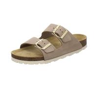 AFS Shoes 2100 Comfortable Women's Leather Mules, Fashionable Sandals, Practical Work Slippers, Handmade in Germany, Sand, Size: 6