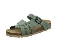 AFS Shoes 2122 Comfortable Women's Leather Mules, Fashionable Sandals, Slippers, Handmade in Germany, Verde, Size: 5