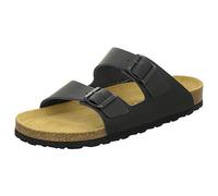 AFS Shoes 3100 Comfortable Men Mules Leather Black Size: 14