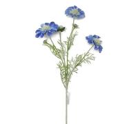 AFS Wild Blue Artificial Cornflower Spray x 60cm - Meadow Wildflower Stem